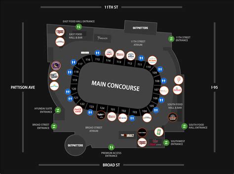 section 107 wells fargo center|Concessions .